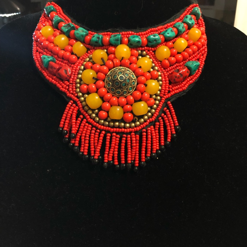Series of African Tribal Bib Necklace